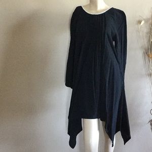 Black long sleeve top/dress L